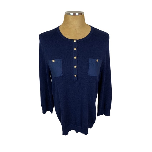 Lauren Ralph Lauren Sweaters - Lauren Ralph Lauren navy blue cotton knit sweater